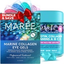 MAREE Beauty Bundle - Sob Geles de olhos e chicletes de biotina - Colágeno marinho e ácido hialurônico, complexo de vitaminas A B C E com queratina e ácido pantotênico - Olhos despojos e círculos escuros, pele, unhas e cabelo