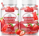 softbear Berberine com Ceilão Canela Gummies Berberine Orgânica HCL 1500mg para Metabolismo Saúde Imune Berberine sem açúcar Suplementos Berberina Morango flavored 120 contagem