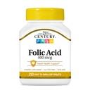 Ácido Fólico do Século XXI 400 mcg Comprimidos, 250 Contagem