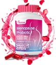 Suplemento da Menopausa Feminina - 120 bilhões de UFC Probióticos femininos para equilíbrio do pH - Probióticos All-Natural para flashes quentes, suores noturnos, balanço do humor e do hormônio - 60 cápsulas