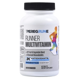 Multivitamin Runner – Vitamina Projetada com Antioxidantes para Saúde/Running Recuperação – Complexo B completo para Endurance, Energia – Probióticos, Alimentos inteiros – Suplementos de execução certificados