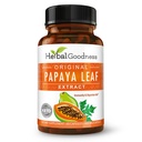 Enzimas Digestivas de Extrato de Folha de Papaya - 10X Força 60/600mg Cápsulas Veg- Plaqueta de Sangue, Medula de Osso e Baço Suporte, Gut Imune & Saúde Digestiva Super - Made in USA by Herbal Goodness