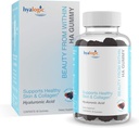 Hyalogic Beauty from Within Hyaluronic Acid Gummies – Ideal para cuidados com a pele e crescimento do cabelo - Delicious Berry-Flavored Gummy Vitaminas – Vegan & Gluten Free (60 Gummies)