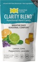 Clarity Blend Functional Hard Candy □ Suporte sazonal Respire mais fácil □ Limão orgânico, Limão, hortelã-pimenta, Lavanda, Sem glúten, Não-GMO, Vegan - 24 Contagem (Pacote de 1)