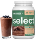 PEScience Select Vegan Protein Powder, Planta Based Protein Powder, Sabor surpreendente, textura suave, mistura de arroz de ervilha e marrom, leite grátis, Lactose livre, sem glúten - Chocolate Bliss, 27 Servings