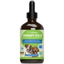 Bem-estar de animais de estimação Ouro urinário para cães - Vet-Formulated Multi-Herb Suporte ao trato urinário - Saúde da bexiga e bem-estar do sistema urinário - Holistic Dog Supplement - Liquid Fórmula 4 oz (118 ml)