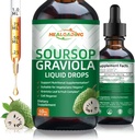 Soursop Bitters Liquid Drop: Organic Graviola Soursop Leaf Extract Liquid for Cell Support, Regeneration, Imune Boost, Relax and Antioxidant Support