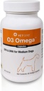 VetOne O3 Omega gel macio para cães médios - suporte ácido gordo essencial - pele & casaco Suplemento - 60 cápsulas