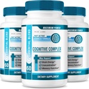Rize labs - Cápsulas Cognitivas Complexo – Fórmula Diária de Foco & Clarity com Mistura Equilibrada para Alerta, Suporte à Memória e Bem-Estar Diariamente – Comprimidos Fácil de Tomar para Adultos (180 Cápsulas)