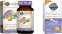 Jardim da Vida Multivitamina pré-natal da mulher com vitamina D3, B6, B12, C & Ferro & Pré-natal DHA Omega 3 Fish Oil - Minami Natural Pré-natal, 60 Softgels