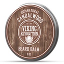 Balsa de Barba da Revolução Viking Sandalwood - Manteiga de Barba com Óleo de Argan, Amortecedor de Barba para Homens com Óleo de Jojoba - Hidratante de Barba para Homens com Cera de Abelhas - Cera de Barba para Homens (2 oz, 1 pacote)