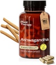 Terapia de plantas Cápsulas de Ashwagandha Fabricado nos EUA Fornecimento de 4 meses Promove o relaxamento e suplementos de equilíbrio emocional para mulheres e homens 120 Cápsula vegetariana