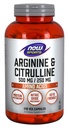 NOW Sports Nutrition, Arginina & Citrulina 500 mg/ 250 mg, Aminoácidos, 240 Veg Cápsulas