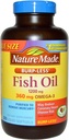 Natureza Made Burp-Less Fish Oil 1200mg, 360mg Omega-3, Liquid Softgels 200 ea (Pacote de 2)