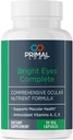 Saúde Primal Olhos brilhantes Completo - Ocular & Macular Saúde - Visão clara - Lutein & Zeaxanthin Fórmula - Visão saudável - Alivia Deformação Ocular da Luz Azul - Suplemento Dietário - 30 Cápsulas