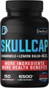 9in1 Skullcap Herb Suplemento 5 meses para a saúde dormir, Humor e Imune - 6500mg Concentrado com Camomila, Limão Balm, Paixão Flor, Ashwagandha & more, Não-GMO, Sem glúten, 150 Cápsulas Vegan