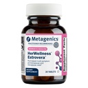 Metagenics Herwellness Estrovera - Perimenopausa livre de hormônios e suporte de menopausa - para flashes quentes, alívio de menopausa, suores noturnos - sem glúten - vegetariano - não-GMO - 30 comprimidos