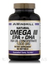 Moinho de vento Omega 3 Fish Oil 1.000 mg Softgels, 90 ct