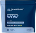 Life Enhancement Wow Drink Powder com B12, Niacin, Cafeína, Taurina, Fenilalanina, Vitamina C, & More Multivitamin - Anti Aging Powder com baixa cálcio Brain Boost - 60 Servings