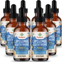 2000MG Lipossômico Glutationa Líquido, 98% Absorção, Forma ativa L-Glutationa Suplemento, Vegan Friendly, Complexo poderoso antioxidante para sistema imunológico, Defesa do envelhecimento, Detox, 16 FL.OZ