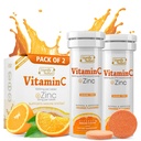 SIGNIFIY NATUREZA Vitamina C 1000mg Comprimidos Efervescentes - Potente Imune Suporte VIT C com Zinco Suplemento - Fórmula Açúcar-Free & Vegan - Comprimidos Dissolváveis Vitamina C - Água Solúvel Elixir Fizzy - 20CT