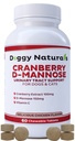 Cranberry D-Mannose para cães e gatos Urinário Trato Infecção Suporte Previne e elimina ITU, Bexiga Infecção Suporte Rim, Antioxidante (Película de dosagem única, 60 Contagem)