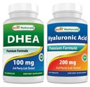 Melhores naturais DHEA 100mg & ácido hialurônico 200 mg