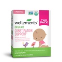poços Orgânico Baby Obstipation Support Alivia Obstipação Ocasional para lactentes e crianças, Sem Laxantes Harsh, USDA Certified Organic, 4 Fl Oz (Pacote de 2), 6 Meses +