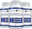 Pesquisa verificada Moringa Oleifera - 100% Pure Extract- 1200 mg por serviço - 60 contagem - 3 meses de fornecimento