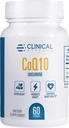 Clinical Effects CoQ10 Supplement - Coenzyme Q10 200mg - 30-Day Supply - Ubiquinone Antioxidant Supplement for Heart Health, Cognitive Functions and Energy Support - 1 Cápsula por dia - Made in the USA