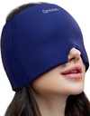 Capa de alívio de enxaqueca, produtos de máscara de alívio de dor de cabeça, gel de refrigeração Odorless Ice Head Wrap para tensão, estresse, ressaca e Puffy Eyes