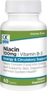 Qualidade Escolha Niacina (Vitamina B3) Energia e Suporte Ciculatório 100 mg Suplemento, 60 garrafas de contagem