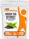BulkSuplements.comgreen Tea Extract Powder - 50% Polyfenóis Supplement, EGCG Supplements - Gluten Free, 500mg por serviço, 1kg (2,2 lbs) (Pack of 1)