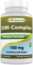 Melhores Naturals DIM Suplemento 100 mg 120 Cápsulas, DIM para Metabolismo Estrogênio e Equilíbrio, Para Menopausa, Body Building, PCOS & Hormonal Acne