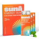 SUNII ENERGIA GUM - Novo rápido impulso de energia e foco - 50mg goma de cafeína - Vitaminas B6 & B12, Taurina, Vegan, Sem açúcar, Caloria zero, Gosto de hortelã fresca - Mais rápido do que mastiga, Bebidas, Gels & pílulas (24pcs)