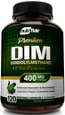 NutriFlair DIM Suplemento 400mg com Bioperina, 120 Cápsulas - Diindolilmetano - Estrogênio Metabolismo Suporte e equilíbrio hormonal, menopausa, PCOS, Acne e cuidados com a pele para homens e mulheres - Compare com 300mg