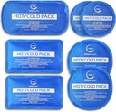 Pacotes de gelo quente e frio reutilizáveis para lesões reutilizáveis – 7 Peças Flexíveis Pacotes de Gelo em Múltiplas Formas e Tamanhos – Pacote de gelo de uso múltiplo para alívio da dor nas costas, pescoço, ombro