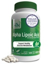 Saúde Thru Nutrition Alpha Lipoic Acid 600mg 120 Servings - Certificado Vegan - Antioxidante Universal - Não-GMO, 3o Partido Testado, Hipoalergênico, Glúten Livre, Cápsulas ALA grátis de soja