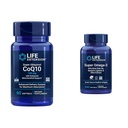 Extensão de vida Super Ubiquinol CoQ10 com suporte mitocondrial aprimorado, ubiquinol CoQ10 & Super Omega-3 EPA / DHA óleo de peixe, lignans de sésamo e extrato de azeitona - Omega 3 Suplemento
