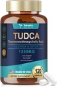 Totaria TUDCA Bile Salts Suplemento de suporte ao fígado 1200mg, 120 cápsulas, 1 Pack- Suporte ao fígado, Saúde do fígado, Suplementos de vesícula biliar, Sem glúten