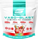 Suplementos de granito Vaso Blast, Rainbow Candy Flavor, pré-treino sem estímulo para homens e mulheres com extrato de semente de uva, nitrito de arginina, & VasoDrive-AP para Max Pump (20 Servings)