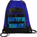 Saco de Cinch personalizado - Sacos personalizados com logotipo, sacos de ginástica Drawstring - Itens promocionais com desconto com seu logotipo - Saco de Drawstring pequeno