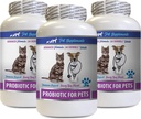 Gatos mau hálito Home Remedy - PROBIOTICS para animais de estimação - Cachorros Gatos - Mau Gás e Travessuras Respiração - Advanced Imune Boost - gato Supor digestivo - 3 Garrafas (180 Travessuras)