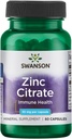 Swanson Zinc (Citrato) 30 Milligrams 60 Cápsulas