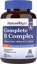 Complexo B completo, Todas as 8 vitaminas B, metil B12, folato de metilo, biotina, P-5-P, Altamente absorvível, Produção de energia, 60 tampas Vegan