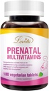 Lovita Multivitaminas Pré-Natais - Suporte Nutriente Integral para Antes, Durante e Pós-Gravidez - 180 Comprimidos Vegetarianos
