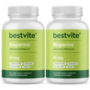 Bioperine 10mg (240 Cápsulas vegetarianas) (120 x 2) - Sem estearatos - Vegan - Não OGM - Gluten Free - Enhancer de Absorção