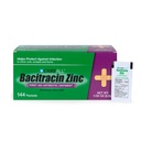 CareAll Bacitracina Antibiotic Zinc Pomada (144 Pack), 0,9gr Foil Packet. Pomada de primeiros socorros que evita infecções por cortes menores, raspas e queimaduras