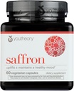 Youtheory Saffron Suplemento dietético avançado, Eleva o humor e foco mental, 60 cápsulas