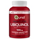 Qunol Ubiquinol CoQ10 100mg Softgels, Mega Ubiquinol 100mg - Absorção Superior - Forma ativa de coenzima Q10 para saúde do coração e níveis de pressão sanguínea saudável - 2 Mês de fornecimento - 60 Contagem